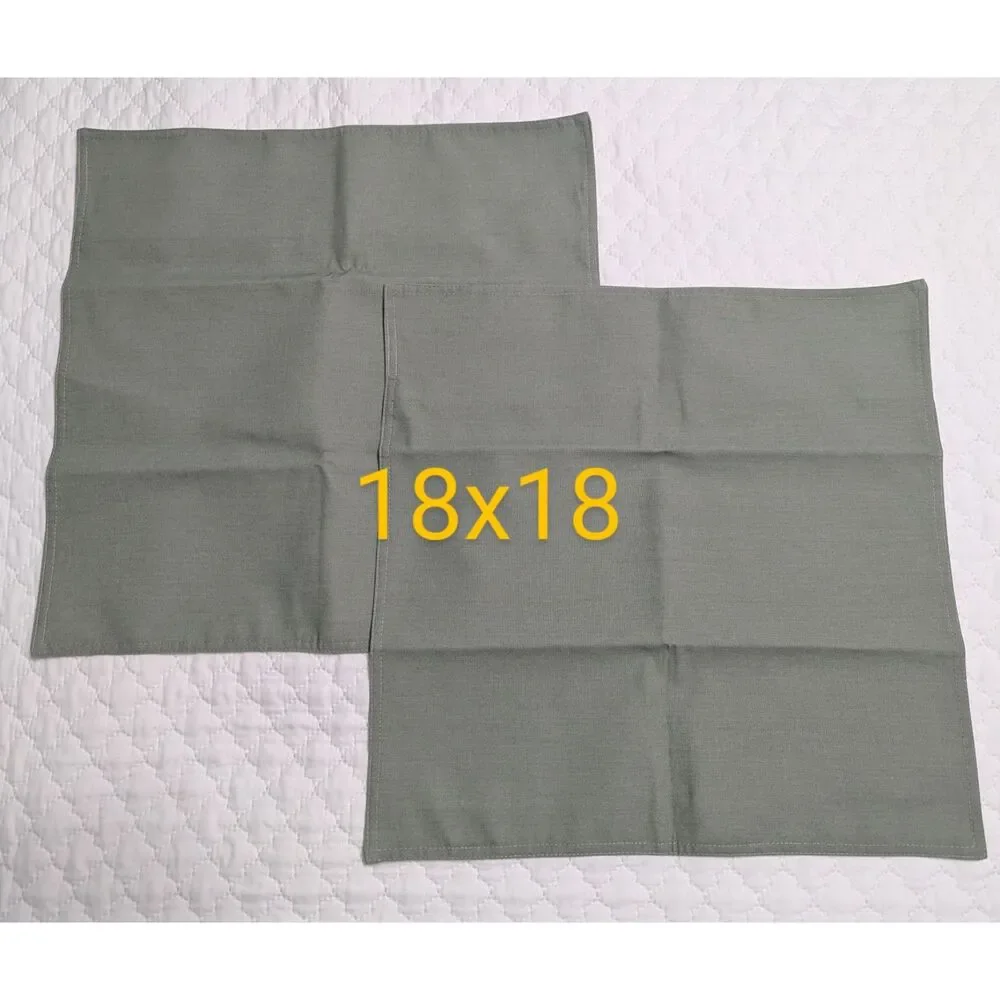 🪴 Foindtower Desert Green Linen Pillow Covers 18x18 Set of 2